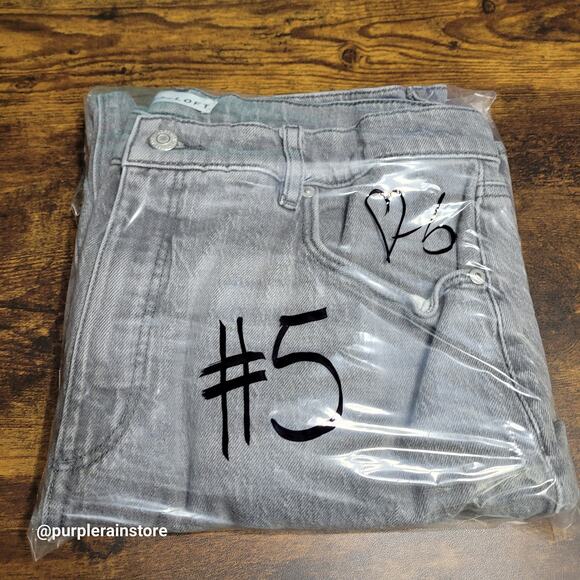 Loft Jeans Size 14 Straight Crop High Rise Tummy Control Stretch Denim - Picture 12 of 12